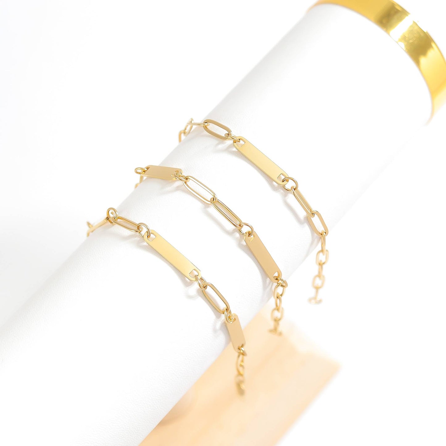 Natural Wood & Leather Bracelet Display