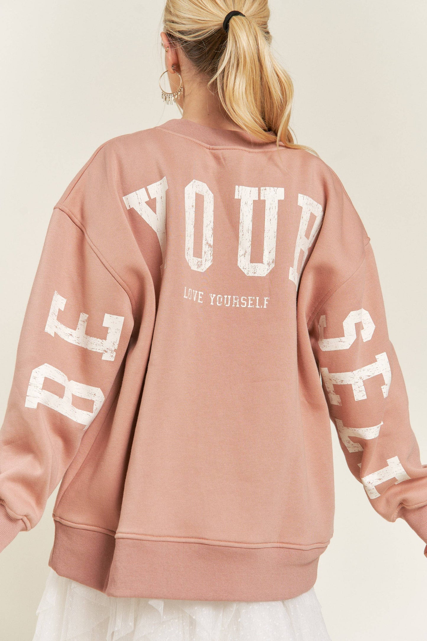 PLUS SIZE BE YOUR SELF SWEATSHIRT - JJT6144