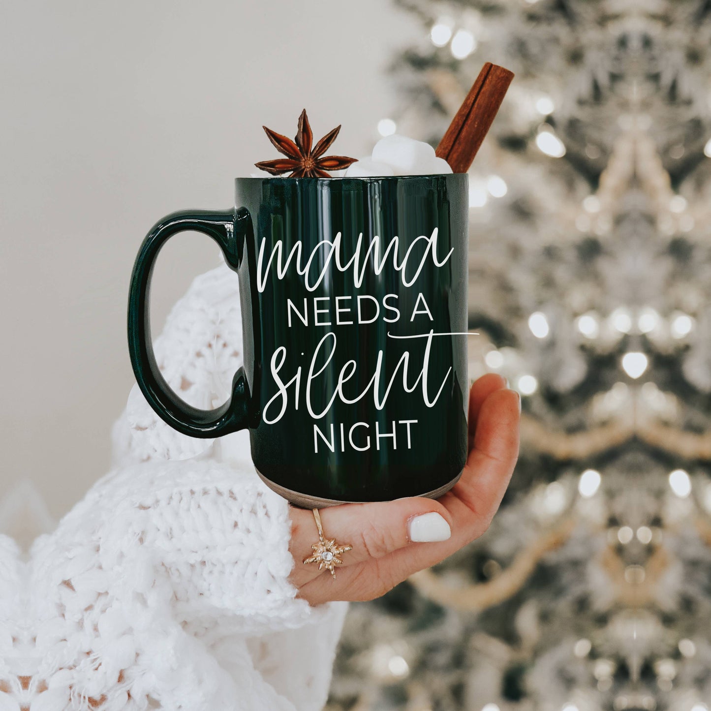 Retro Christmas Coffee Mug Ceramic, Modern Holiday Drinkware