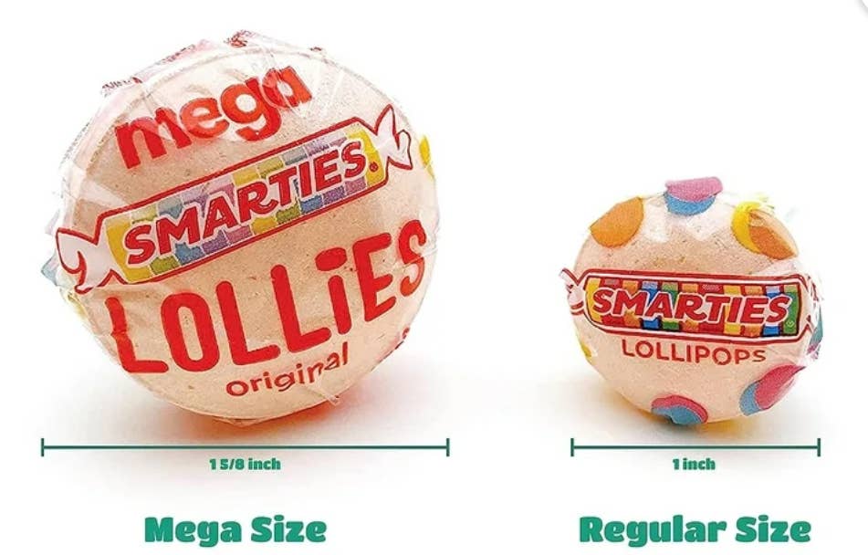Nostalgic 1937 Smarties Mega Pop 60CT Canister Tub Display