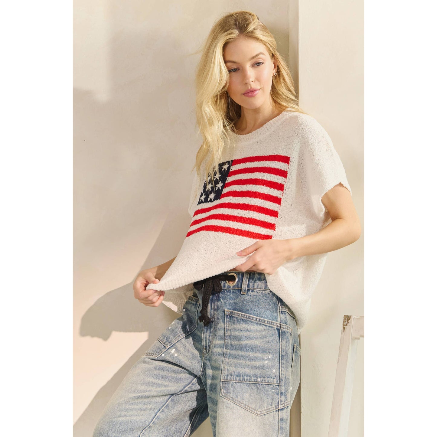Anthem Sweater Short Sleeve Top