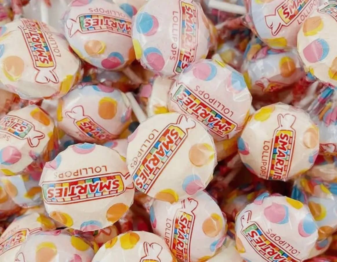 Nostalgic 1937 Smarties Mega Pop 60CT Canister Tub Display