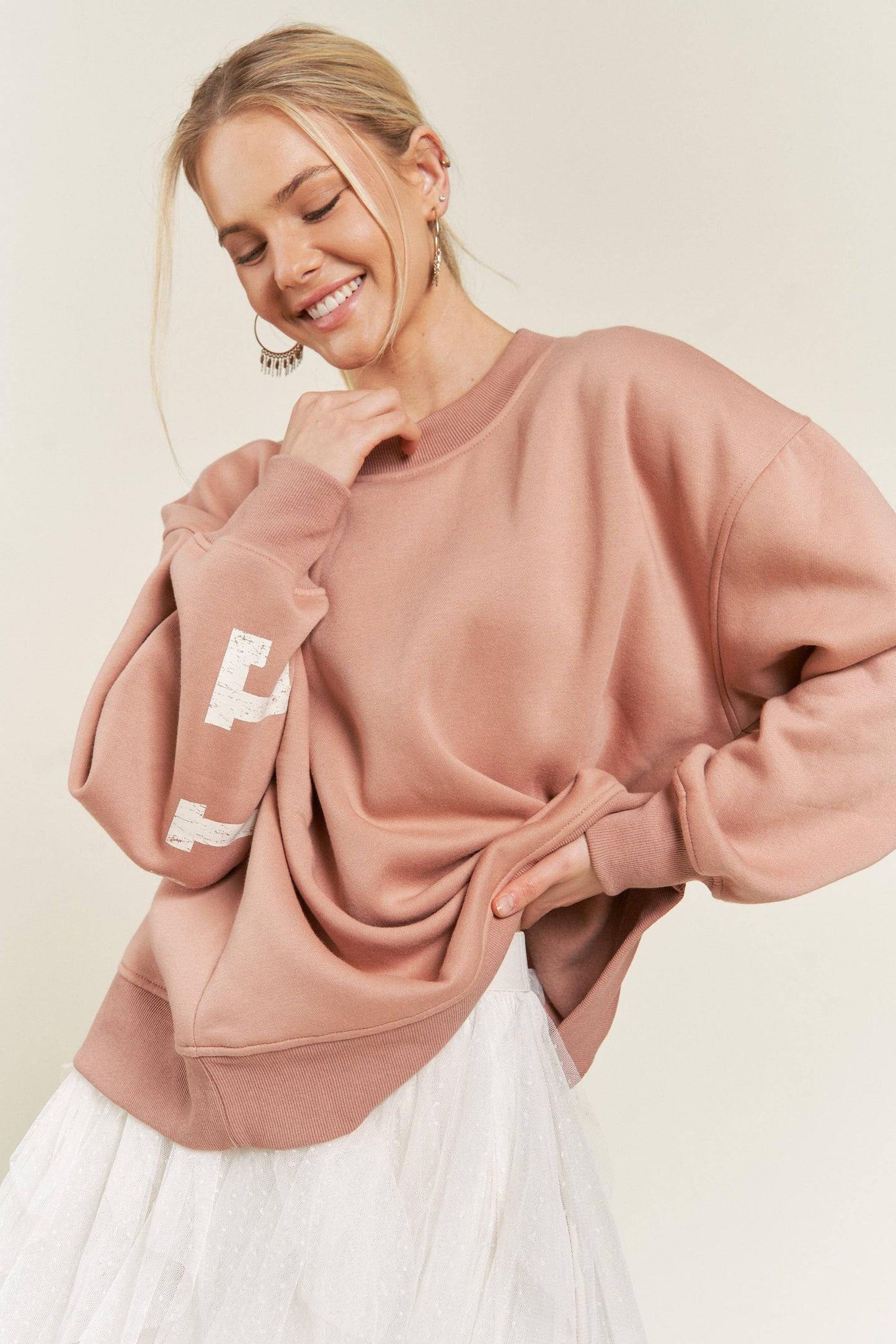 PLUS SIZE BE YOUR SELF SWEATSHIRT - JJT6144