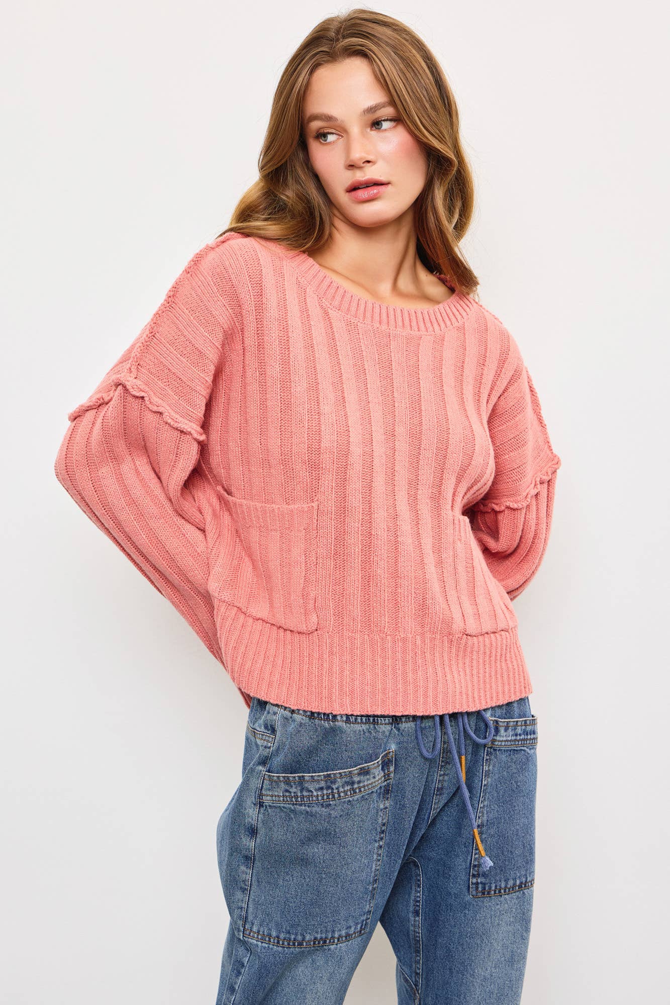 PULLOVER POCKET SWEATER TOP