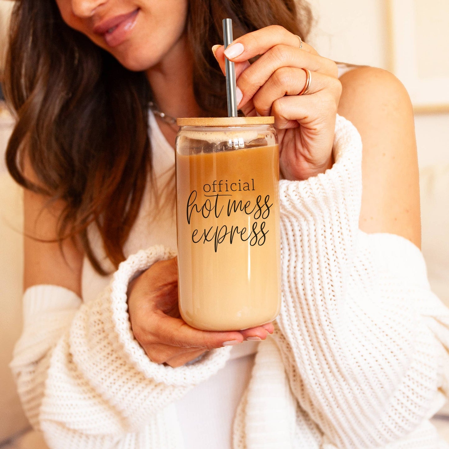 Women Empowerment Gifts, Glass Tumblers with Straws & Lid