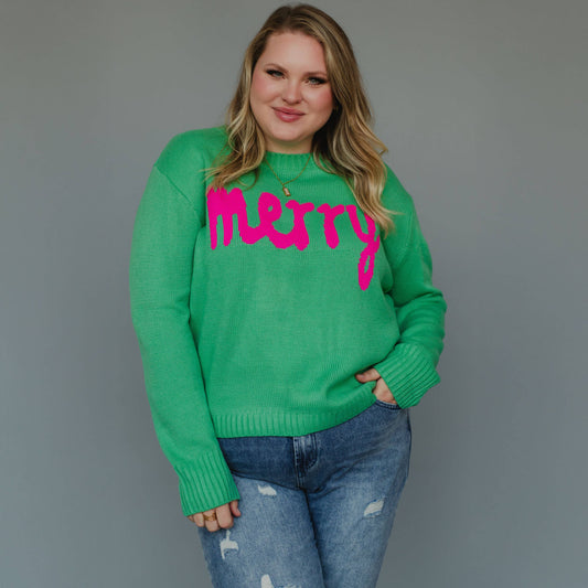 XXL Mint Green Merry Sweater