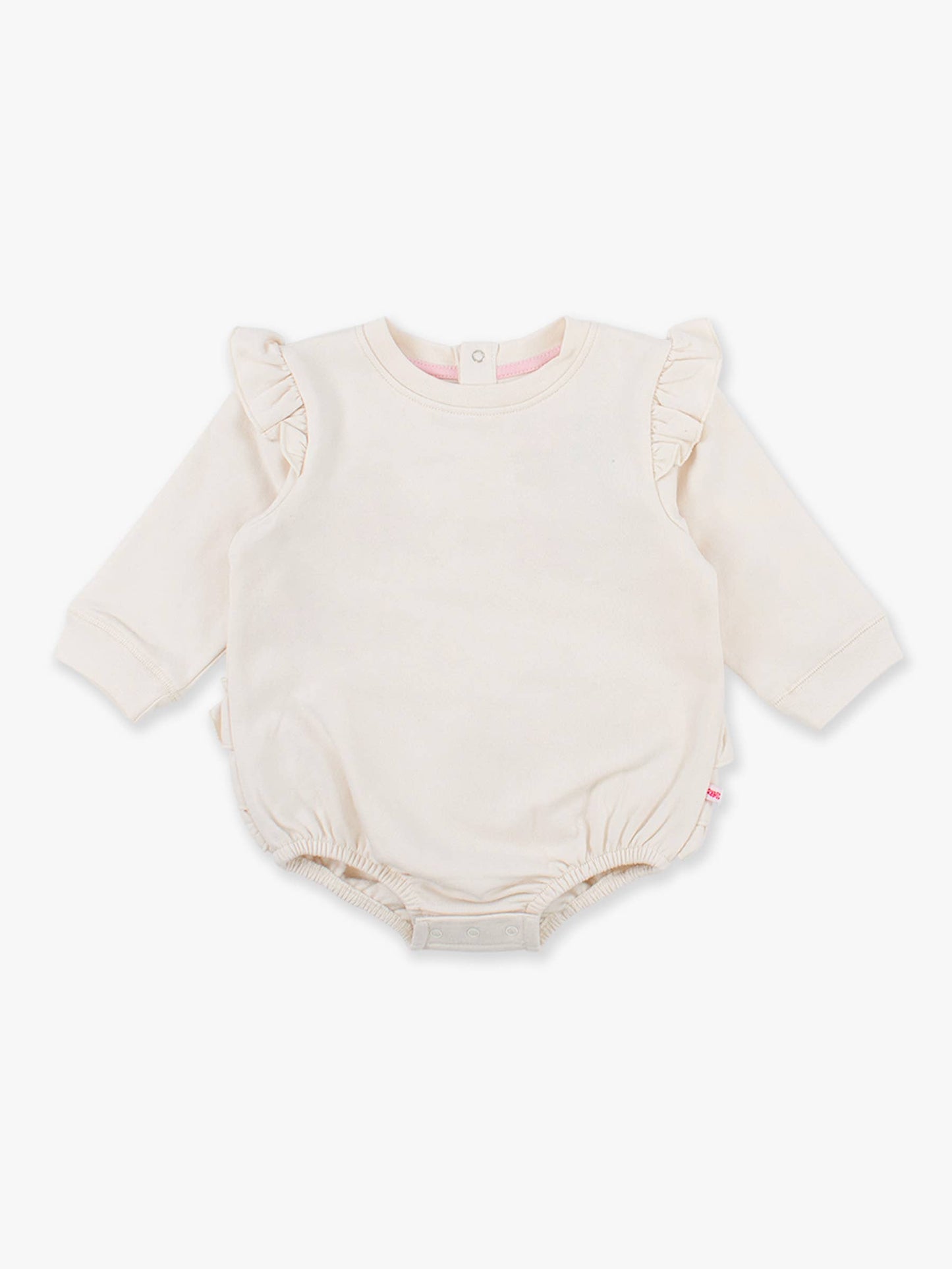 Baby Girls Ivory Sweatshirt Bubble Romper