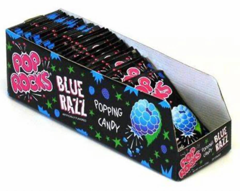 Nostalgic Pop Rocks “Blue Raspberry” Flavor 24ct Dsp Box