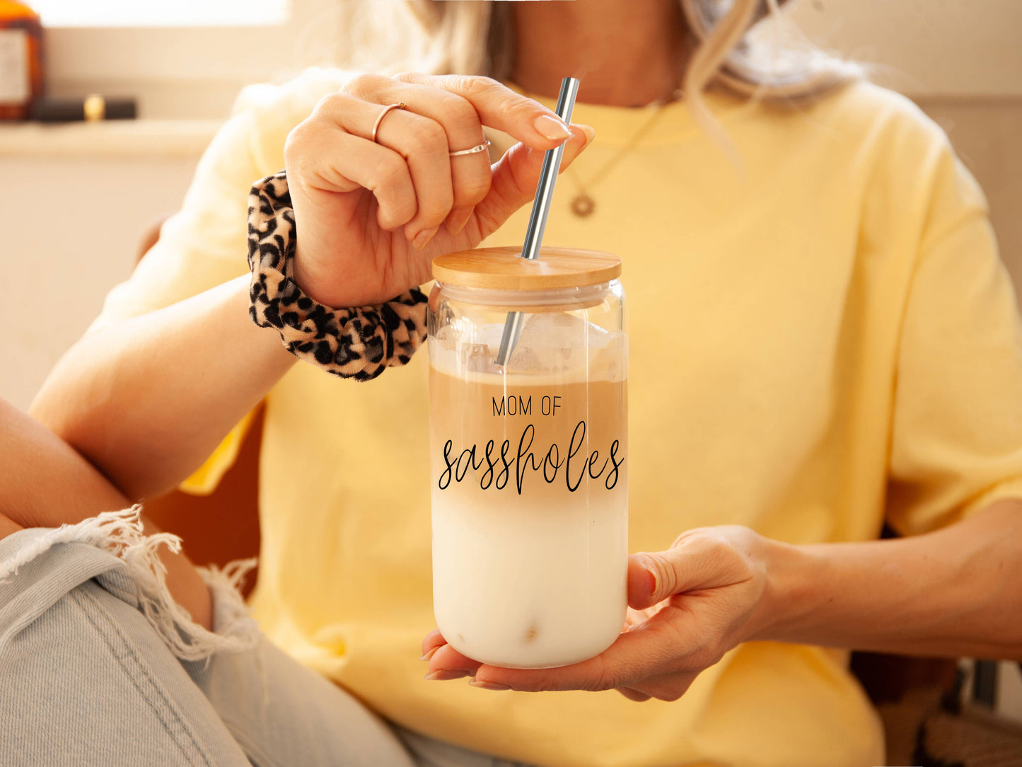 Women Empowerment Gifts, Glass Tumblers with Straws & Lid