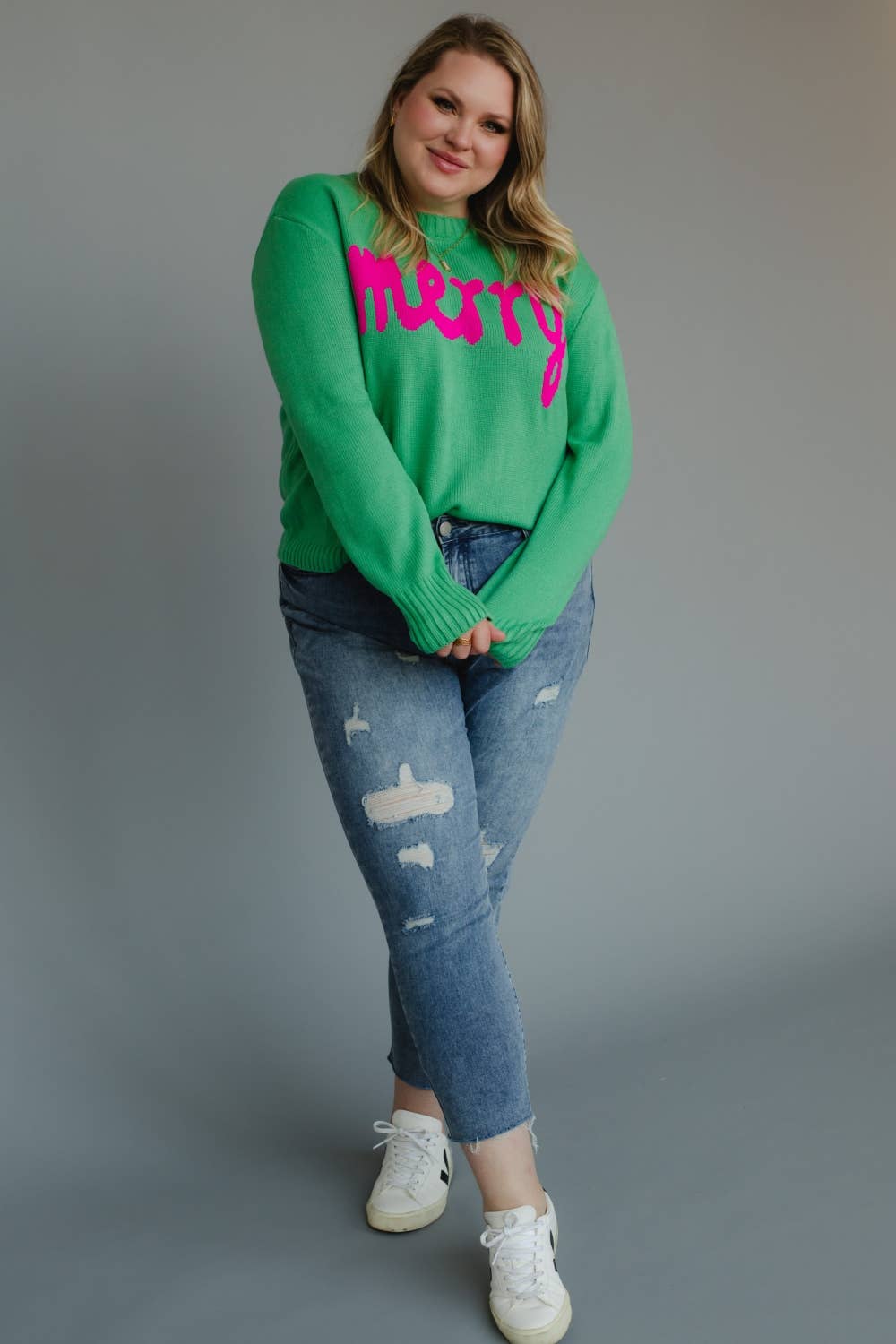 XXL Mint Green Merry Sweater