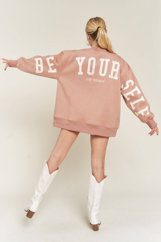 PLUS SIZE BE YOUR SELF SWEATSHIRT - JJT6144