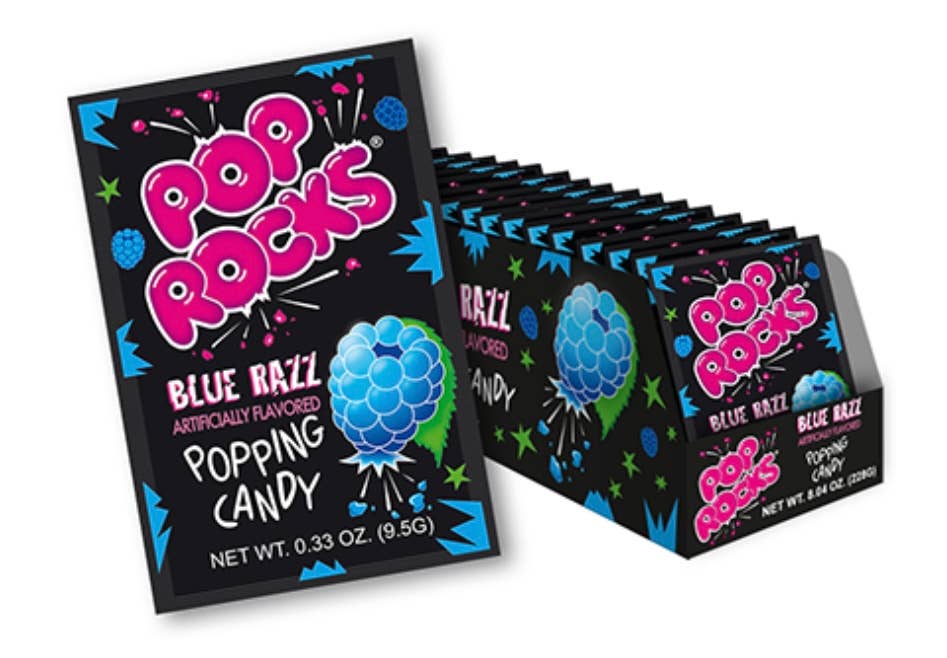 Nostalgic Pop Rocks “Blue Raspberry” Flavor 24ct Dsp Box