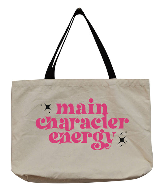 Main Character Energy Canvas Tote Bag