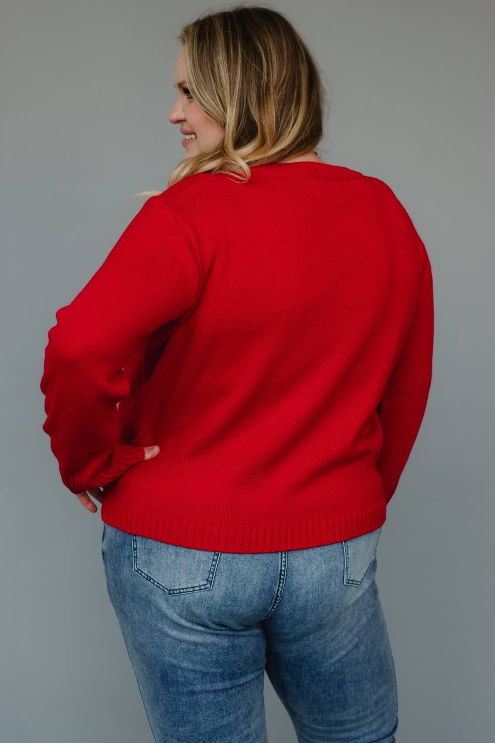 XXL Red & White Merry Sweater