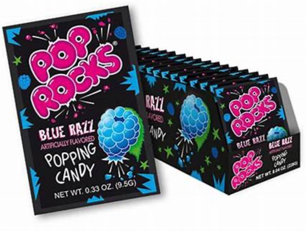 Nostalgic Pop Rocks “Blue Raspberry” Flavor 24ct Dsp Box
