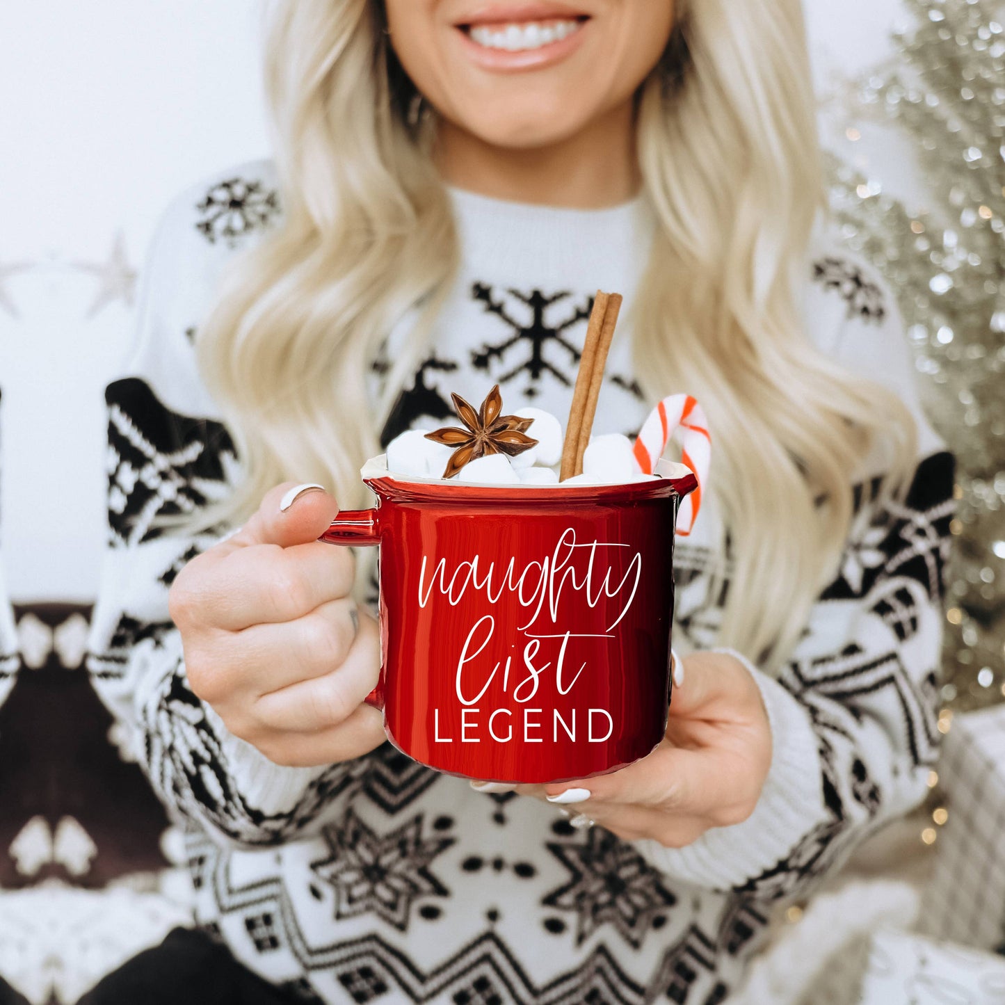 Christmas Coffee Mugs Ceramic, Red + Green Holiday Drinkware