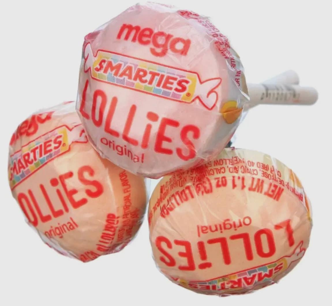 Nostalgic 1937 Smarties Mega Pop 60CT Canister Tub Display
