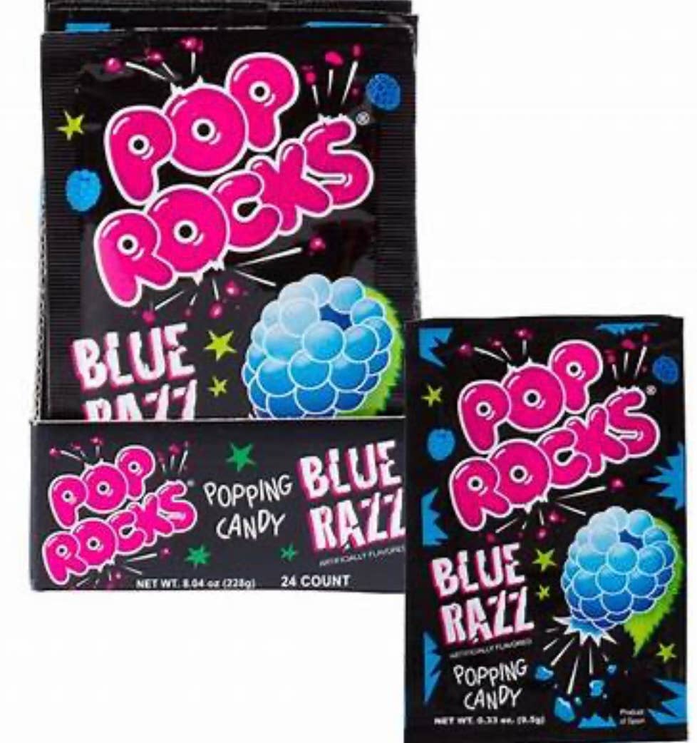 Nostalgic Pop Rocks “Blue Raspberry” Flavor 24ct Dsp Box