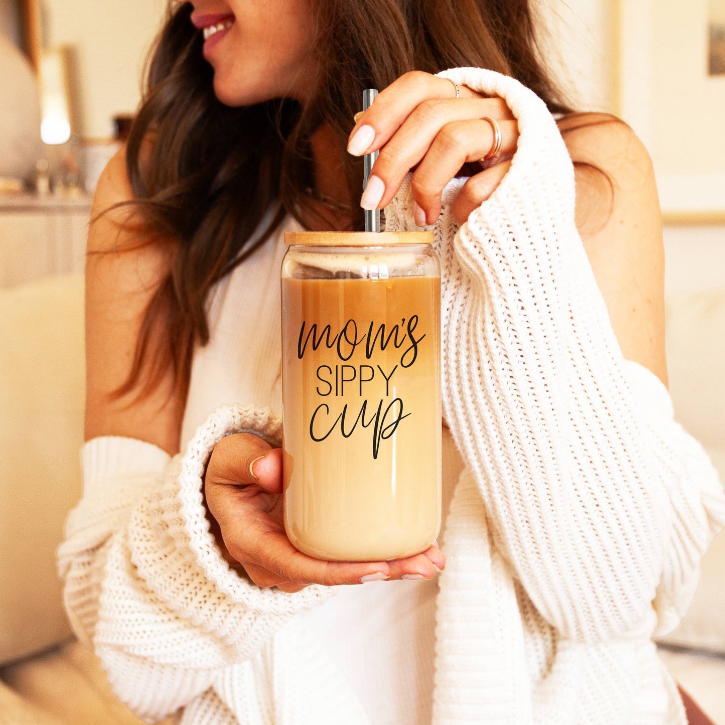 Women Empowerment Gifts, Glass Tumblers with Straws & Lid