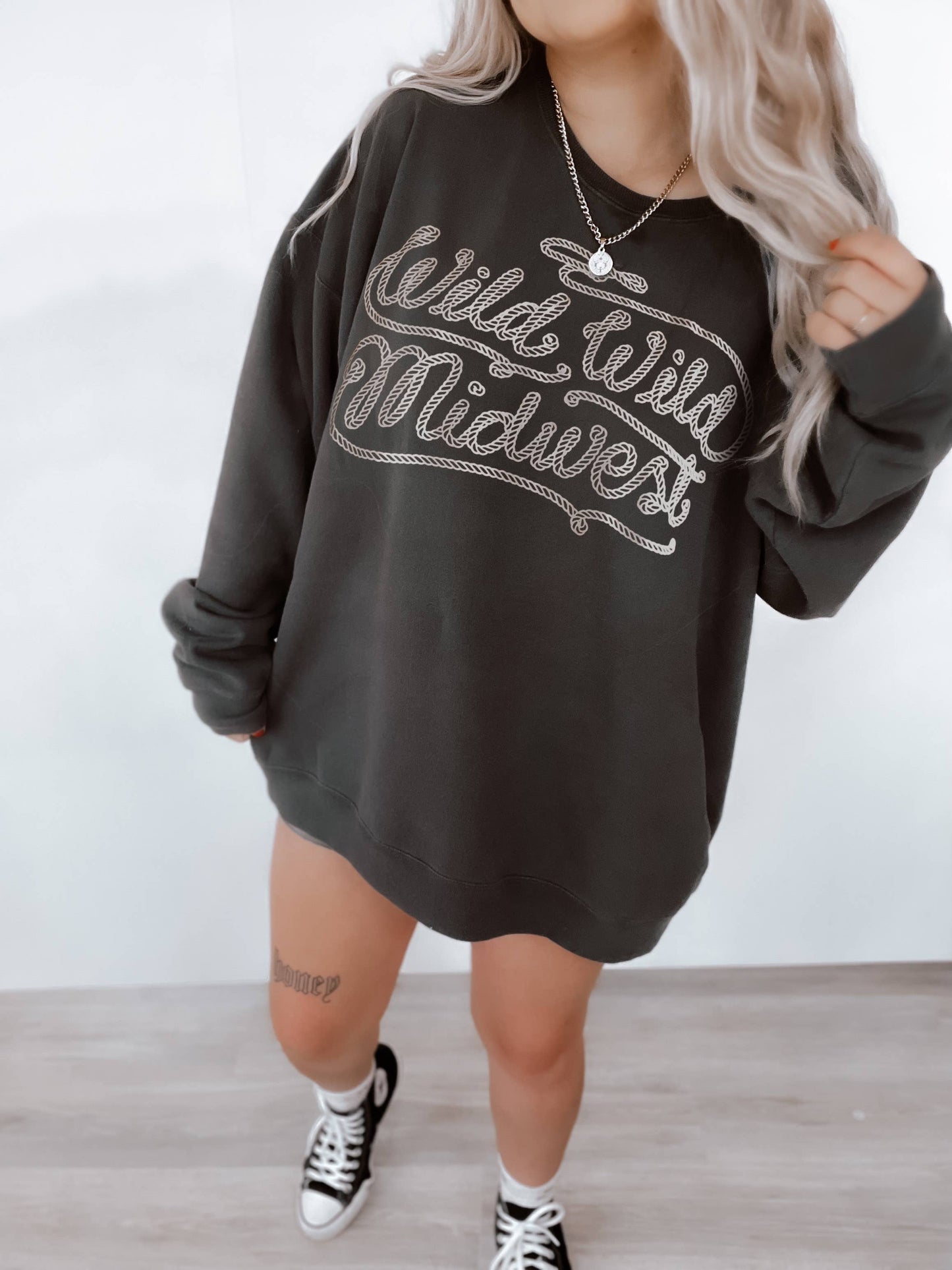 Wild Wild Midwest Graphic Sweatshirt - Charcoal