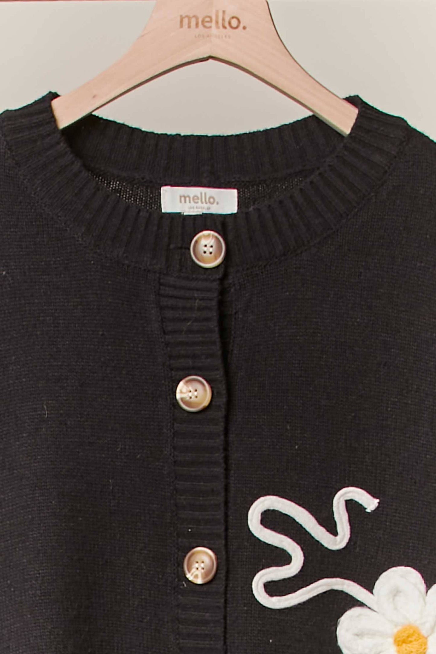 Floral Embroidered Button-Down Cardigan