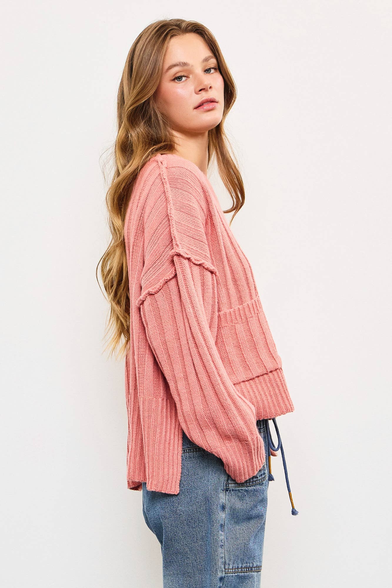 PULLOVER POCKET SWEATER TOP