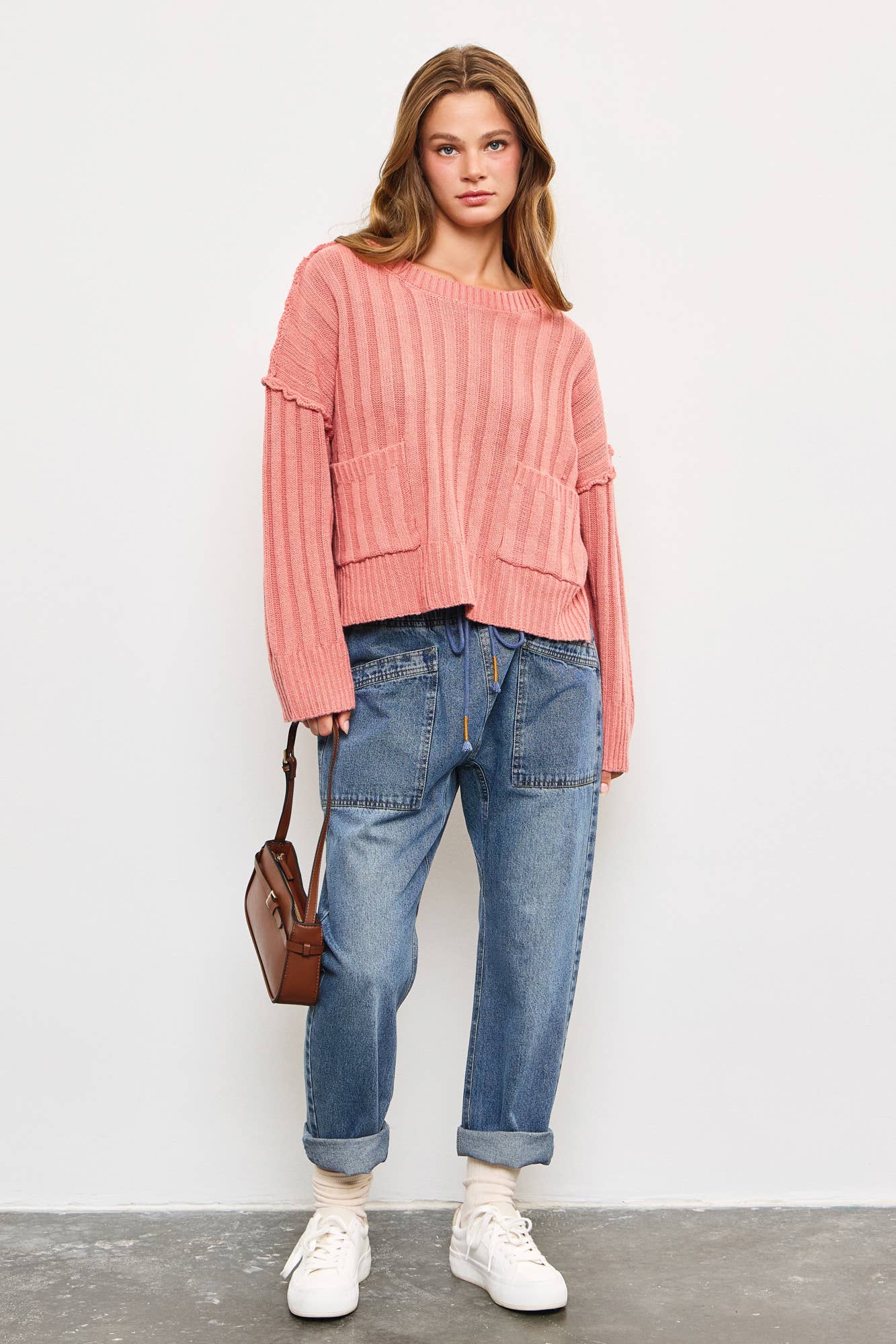 PULLOVER POCKET SWEATER TOP