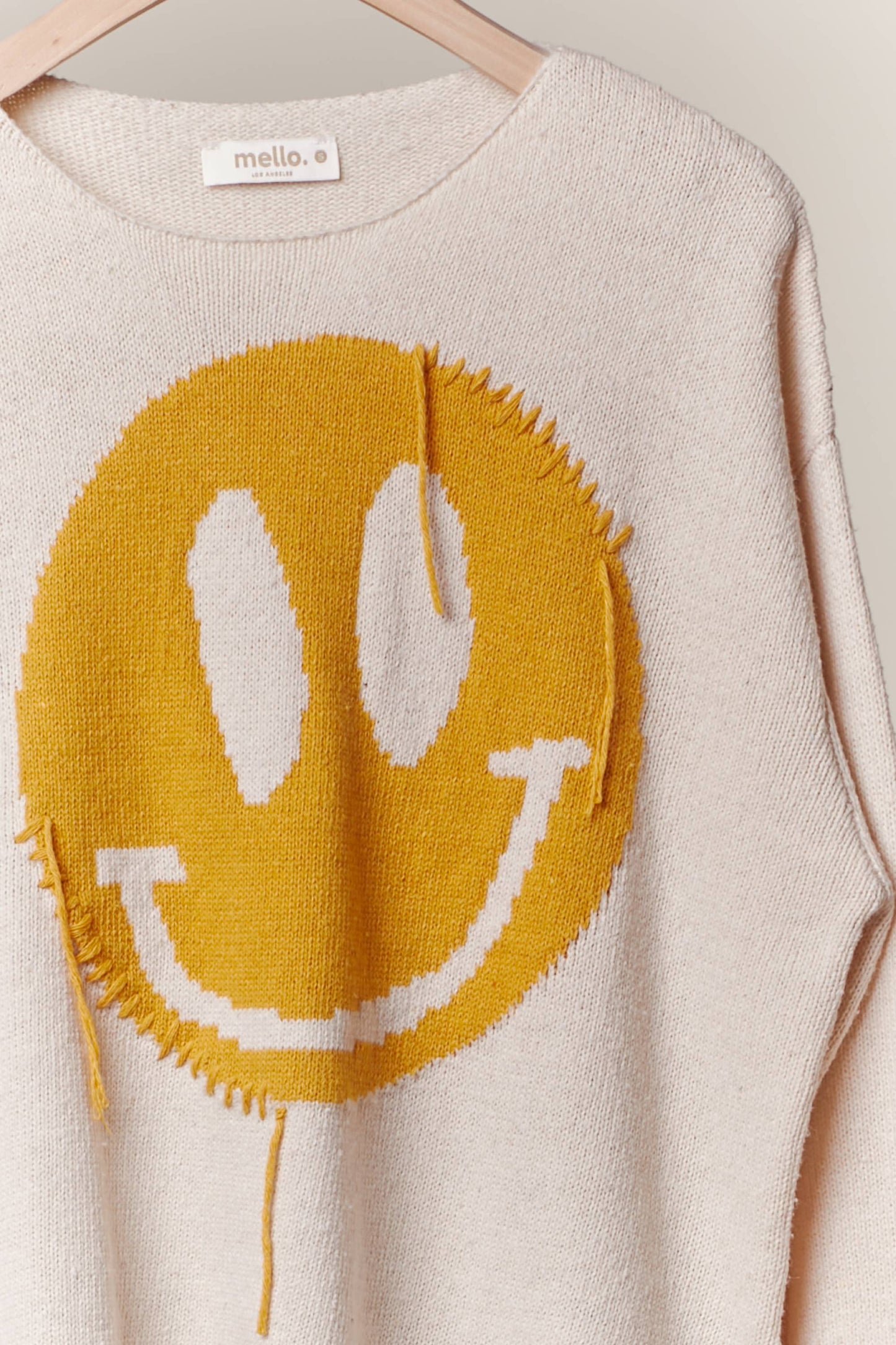 Smile Face Printed Loose Fit Sweater