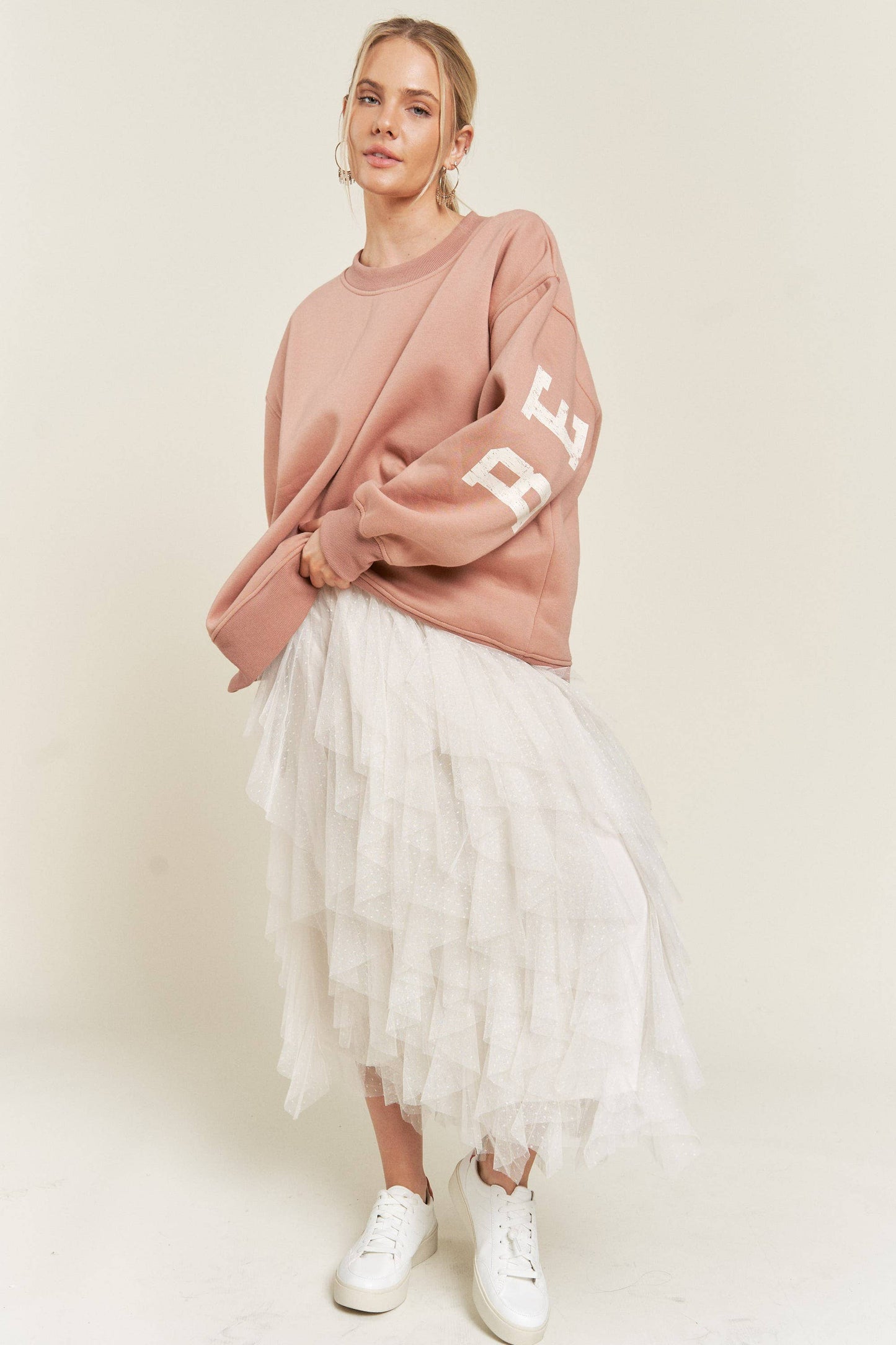 PLUS SIZE BE YOUR SELF SWEATSHIRT - JJT6144